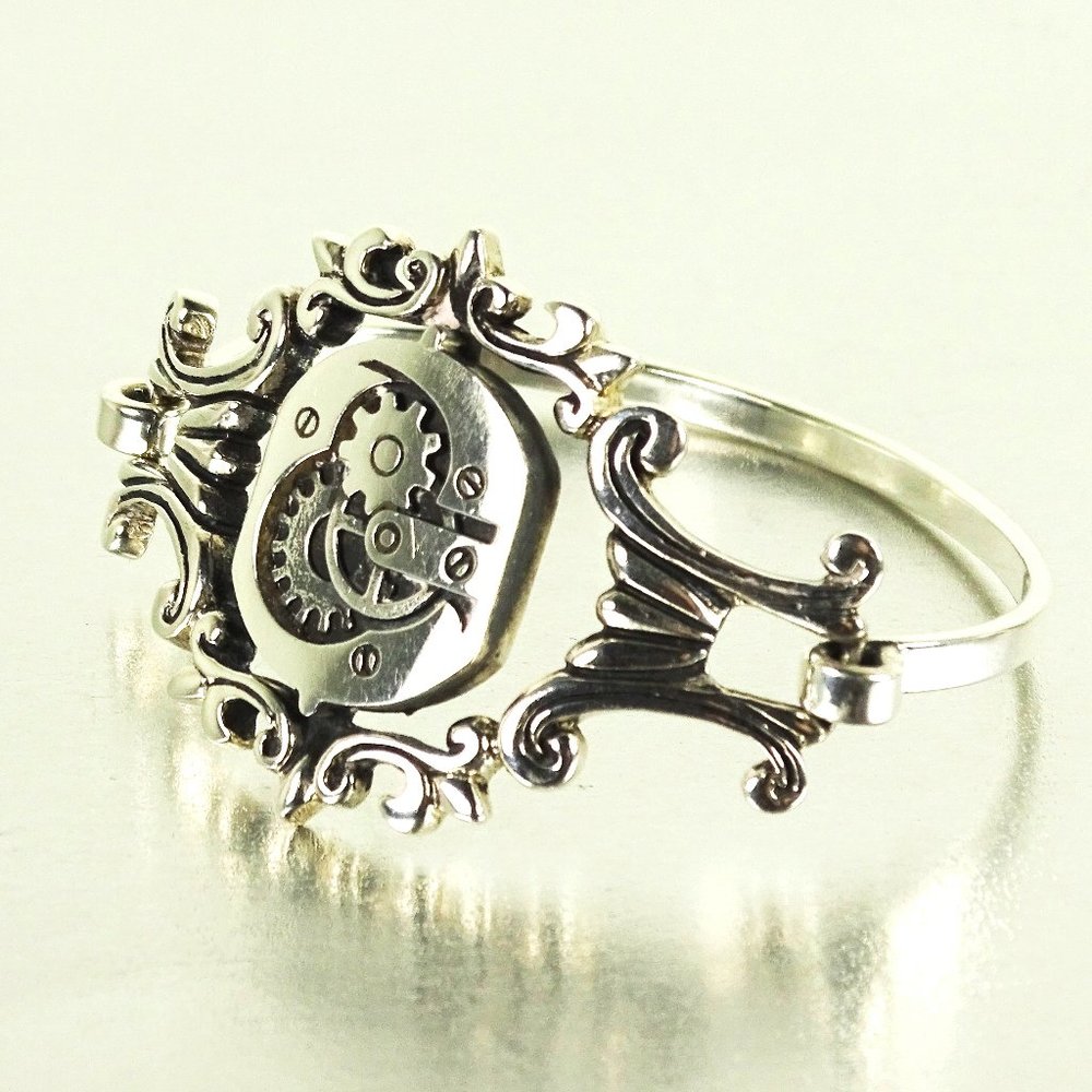 KING BABY Sterling Silver Industrial Bangle Bracelet